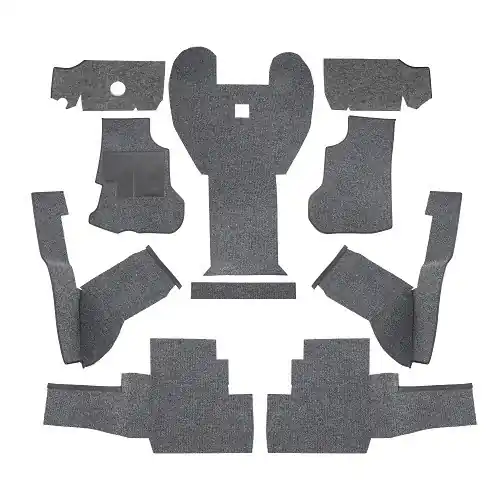 Premium Luxe cabinettapijt voor VOLKSWAGEN Transporter T25 turbodiesel (05/1979-07/1992) - zwart