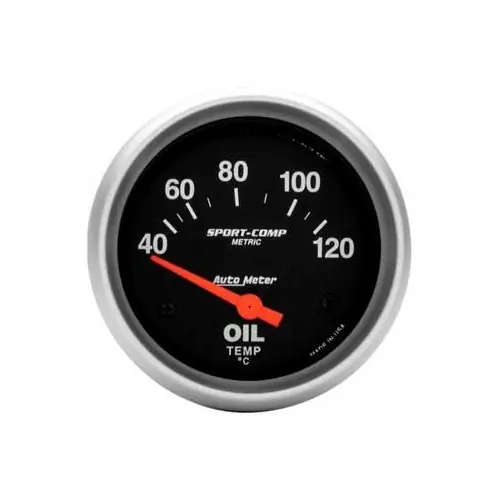 Flitsaanbieding Manometer en sonde van de olietemperatuur Auto Meter diameter 67 mm gradatie van 40 tot 120°C