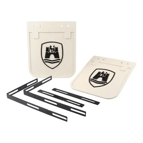 Witte WOLFSBURG achterspatborden voor VOLKSWAGEN Combi Bay Window (08/1967-07/1979) Garantie Inbegrepen