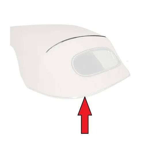 Verchroomde sierlijst onder de achterruit voor Volkswagen Cabriolet (12/1949-10/1967) Geld-Terug-Garantie