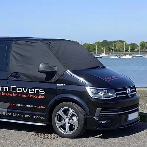 Zwarte voorruitafdekking voor VOLKSWAGEN Transporter T6 (2015-2022) Exclusief