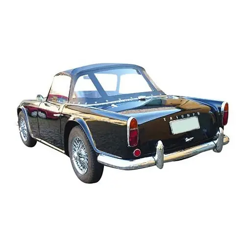 Tijdelijk Beschikbaar Zwart vinyl softtop voor Triumph TR4 (1961-1965)
