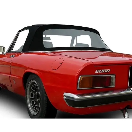 Zwarte Alpaca motorkap voor Alfa Romeo Spider Duetto (1969-1994) Trendy