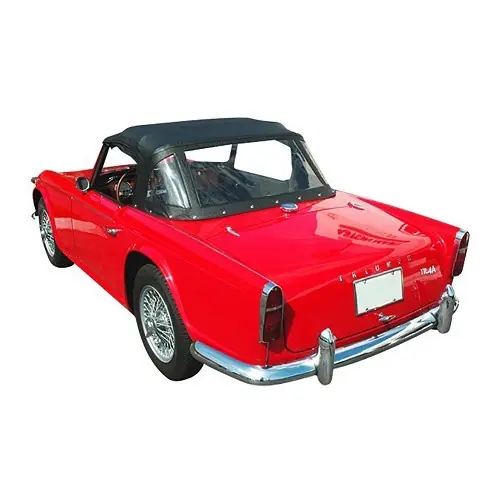 Veilige Betaling Zwart vinyl softtop voor Triumph TR4A (1966-1967)