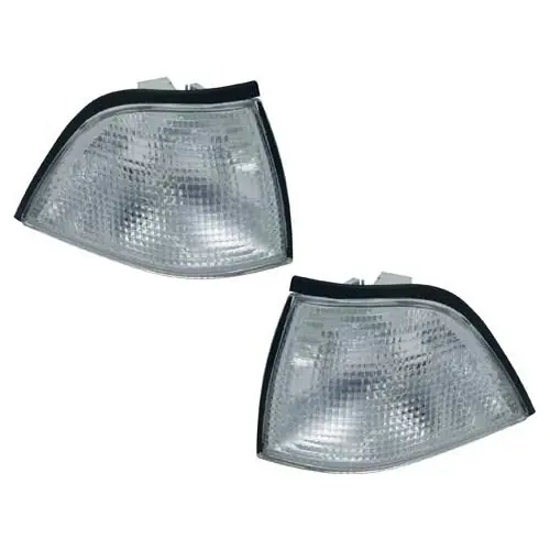 Paar witte richtingaanwijzers voor BMW E36 Saloon, Compact en Touring Express Levering