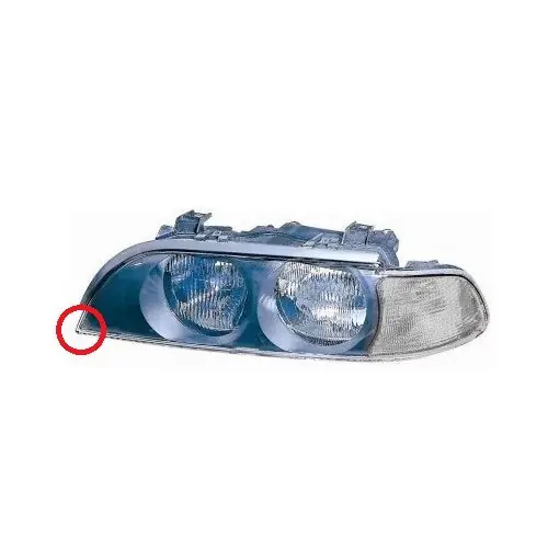 Plaats Bestelling Linker koplamp met witte richtingaanwijzer voor BMW 5 Serie E39 fase 1 (-09/2000) - TWEEDE KEUZE