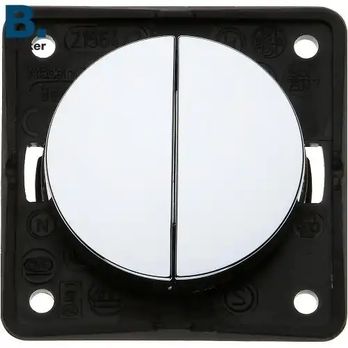 BERKER Dubbel Mat Chroom Schakelaar 12V/230V Integro Nieuw