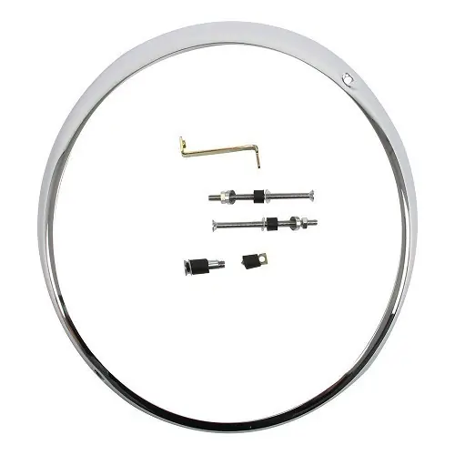 Weekendaanbieding 3-gaats verchroomde koplampbehuizing voor Porsche 911 type F, G en 912 (1965-1986)