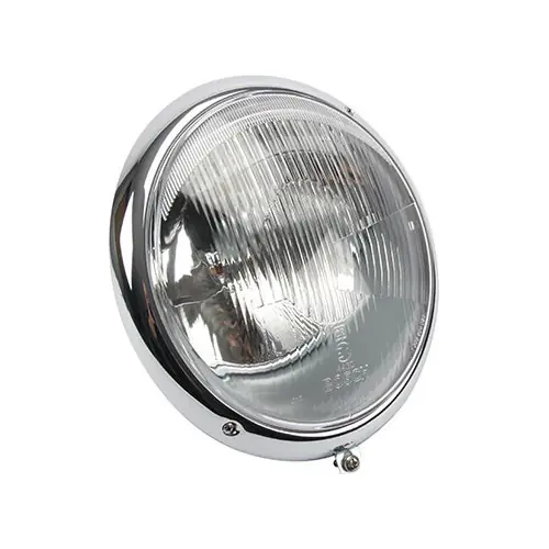 Verchroomde koplamp met BOSCH glas voor Porsche 356 A, B en C (1956-1965) - wit Snelle Levering
