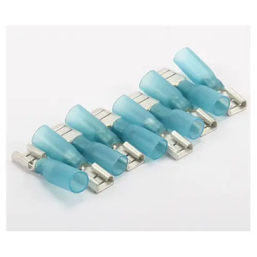 Voordeelprijs Krimpkous vlakke kabelschoenen (vrouwelijk) - 10 stuks - 6.35 mm - kabel van 1.0 tot 2.5 mm2