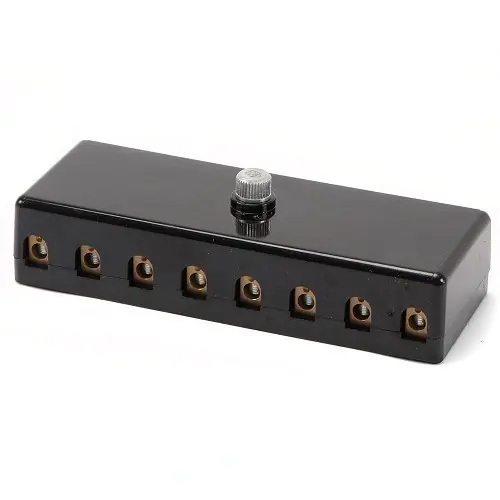 Veilige Betaling Doos voor 8 zekeringen zeepsteen schroefverbinding - Zwart