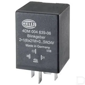 Knipperlichtautomaat 4 pins 24V 21W + 5W Handgemaakt