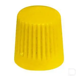 Koop Online Ventieldop kunststof geel 100stuks