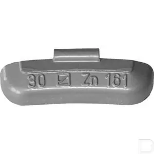 Voordeelprijs Wielgewicht zink H161 30gr 10