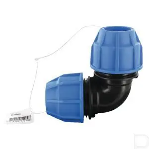 Laatste Versie S16 Tyleen kniekoppeling 40mm PP