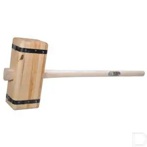 Paalhamer hout met ovale steel Op = Op