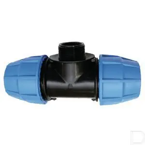 s16 tyleen T-koppeling 16mm x 1/2" male PP Snelle Levering