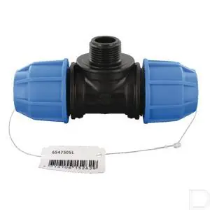 S16 tyleen T-koppeling 25mm x 3/4" male PP Rechtstreeks Van De Fabrikant