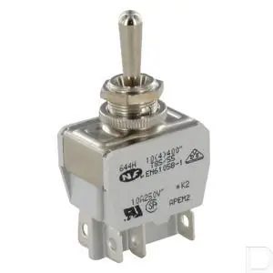 Topkwaliteit Schakelaar serie 600 ON-ON-ON schacht Ø 12mm 2 polig 15A