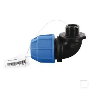 S16 tyleen kniekoppeling 25mm x 3/4" male PP Groothandel