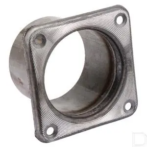 Premium Buis 6" met vierkantflens Zwart