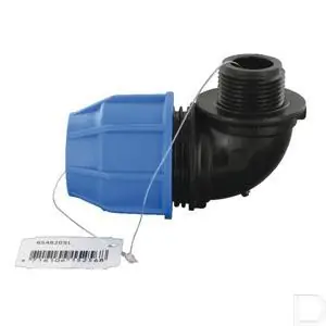 S16 tyleen kniekoppeling 32mm x 1" male PP Luxe