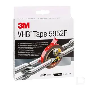 VHB™ tape 5952F 19mm rol 3m zwart Bulkbestelling
