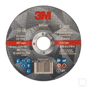 Doorslijpschijf Silver T42 125x2.5x22.23mm Nieuw Model