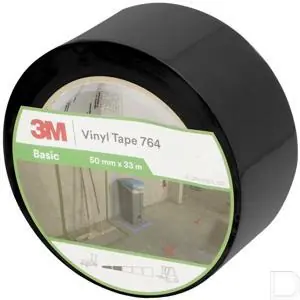 Vinyl tape universeel 764 50mm x 33m zwart Topkwaliteit