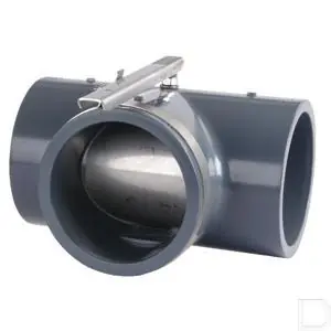 T-stuk met klep 110mm PVC-U Populair