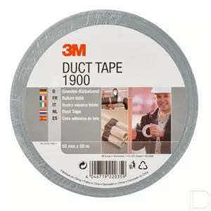 Duct tape Economy 1900 50mm rol 50m zilver Koopje