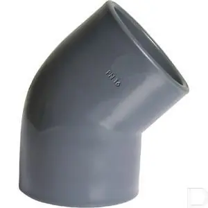 Budget Elleboog 45º PVC 50mm
