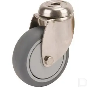 Koop Vandaag Zwenkwiel Ø 75mm rubberband +boutgat 75kg