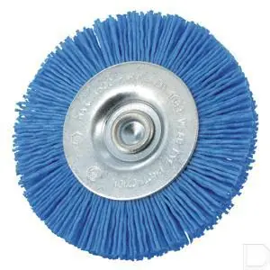 Ambachtelijk Schijfstaalborstel 75mm nylon 1/4" 6-kant fijn
