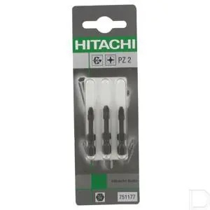 Populair Schroefbit 1/4" 6-kant met Pozidriv PZ2 38mm lang kracht 3stuks