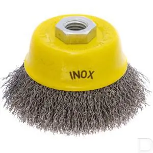 Nu Kopen Komborstel RVS 75mm M14 0.3 met gegolfde draad