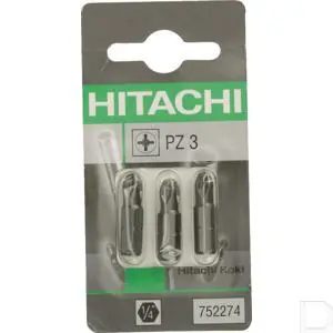 Schroefbit 1/4" 6-kant Pozidriv PZ3 25mm lang 3stuks Gecertificeerd