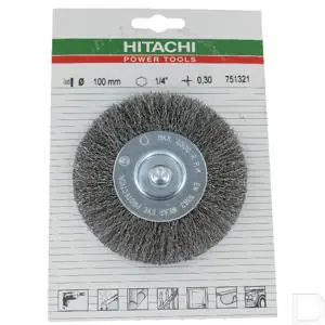 Topkwaliteit Schijfstaalborstel 100mm stift 6mm 0.3 gegolfd