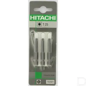 Schroefbit 1/4" 6-kant Torx TX25 50mm lang 3stuks Gecertificeerd