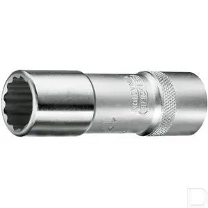 Dopsleutel 1/2" dop 1/2" lange uitvoering 12-kant Premium