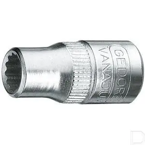 Dopsleutel 1/4" 4-kant met dop 7/16" 12-kant Betaalbaar