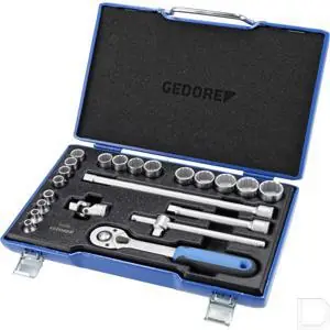 Dopsleutelset 3/8" 22-delig Gratis Retour