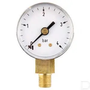 Manometer Ø 40mm 0-4bar 1/8" ondereraansluiting Staal Merkproduct