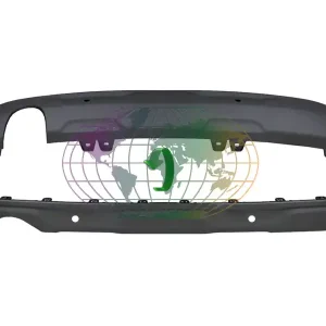 Achterbumperspoiler+pdc met uitlaatgat zwart Renault Captur 11/19-03/24 Luxe