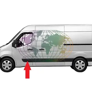 Weekendaanbieding Beschermlijst portier voor (links) Renault Master 09/19-12/22