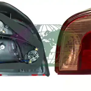 Achterlicht kompleet rood/wit (geen verso) kioto type (rechts) Toyota Yaris 04/99-02/03 Rechtstreeks Van De Fabrikant