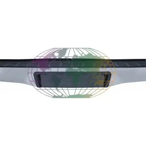 Achterbumper chroom+steunen en kenteken verlichting Toyota Hilux Pick-Up 12/11-04/16 Op = Op