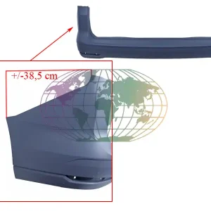 Achterbumper primer (kort chassis) Volkswagen Caddy 10/20- Geld-Terug-Garantie