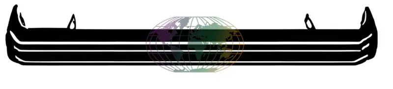 Achterbumper polyester zwart Volkswagen Golf 1 10/79-09/83 Origineel