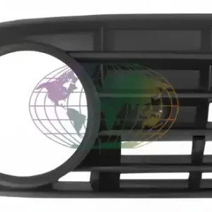 Zijgril.in voorbumper+mistl.g.(geen gti) (rechts) Volkswagen Golf 5 10/03-10/08 Budget